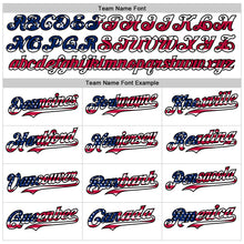 Load image into Gallery viewer, Custom White USA Flag Fire Red-Black 3D Patriotic Skull Authentic Baseball Jersey