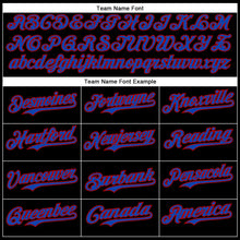 Load image into Gallery viewer, Custom Black Thunder Blue-Red 3D Patriotic Skull American Flag Authentic Baseball Jersey