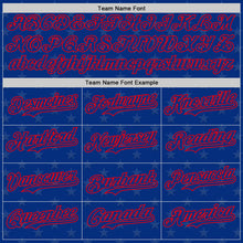 Load image into Gallery viewer, Custom Royal Fire Red-Cream 3D Pattern Design Patriotic American Symbol Statue of Liberty Authentic Baseball Jersey