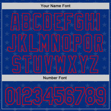 Load image into Gallery viewer, Custom Royal Fire Red-Cream 3D Pattern Design Patriotic American Symbol Statue of Liberty Authentic Baseball Jersey