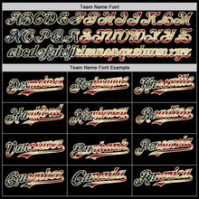 Load image into Gallery viewer, Custom Black Vintage USA Flag-Cream 3D Patriotic American Symbol Eagle Authentic Baseball Jersey