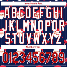 Load image into Gallery viewer, Custom Navy Red-White Christmas 3D Performance T-Shirt