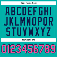 Load image into Gallery viewer, Custom Aqua Pink-Navy Performance T-Shirt