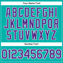 Load image into Gallery viewer, Custom Aqua Purple-White Performance T-Shirt