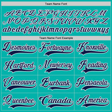 Load image into Gallery viewer, Custom Aqua Navy-White Hockey Lace Neck Jersey