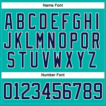 Load image into Gallery viewer, Custom Aqua Navy-White Hockey Lace Neck Jersey