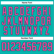 Load image into Gallery viewer, Custom Aqua Pink-Navy Hockey Lace Neck Jersey