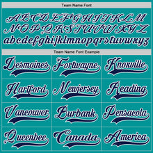 Load image into Gallery viewer, Custom Aqua Navy-White Hockey Jersey