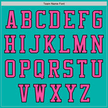 Load image into Gallery viewer, Custom Aqua Pink-Black Authentic Baseball Jersey