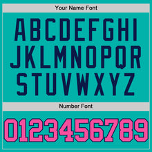 Load image into Gallery viewer, Custom Aqua Pink-Navy Authentic Basketball Jersey