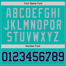 Load image into Gallery viewer, Custom Aqua Navy-Gray Authentic Basketball Jersey