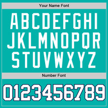 Load image into Gallery viewer, Custom Aqua White-Navy Authentic Basketball Jersey