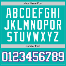 Load image into Gallery viewer, Custom Aqua White-Purple Authentic Basketball Jersey