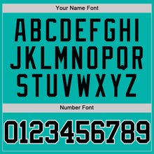 Load image into Gallery viewer, Custom Aqua Black-White Authentic Basketball Jersey