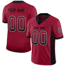 Load image into Gallery viewer, Custom Cardinal Black-White Drift Fashion Football Jersey