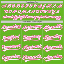 Load image into Gallery viewer, Custom Aurora Green White-Pink Authentic Baseball Jersey