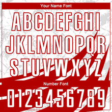 Load image into Gallery viewer, Custom White Red Wind Shapes Round Neck Sublimation Basketball Suit Jersey