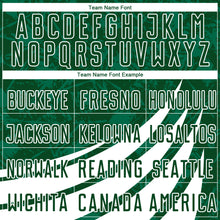 Load image into Gallery viewer, Custom Green White Wind Shapes Round Neck Sublimation Basketball Suit Jersey