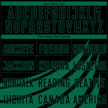 Load image into Gallery viewer, Custom Black Kelly Green Wind Shapes Round Neck Sublimation Basketball Suit Jersey