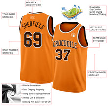 Load image into Gallery viewer, Custom Bay Orange Brown-White Authentic Basketball Jersey
