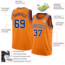 Load image into Gallery viewer, Custom Bay Orange Royal-White Authentic Basketball Jersey