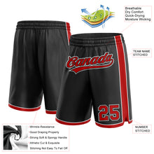 Load image into Gallery viewer, Custom Black Red-White Authentic Basketball Shorts