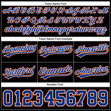 Load image into Gallery viewer, Custom Black Royal-Orange Authentic Basketball Shorts