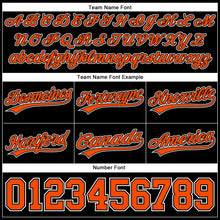 Load image into Gallery viewer, Custom Black Orange-White Authentic Basketball Shorts