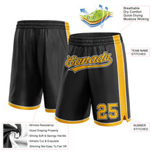 Load image into Gallery viewer, Custom Black Gold-White Authentic Basketball Shorts