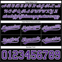 Load image into Gallery viewer, Custom Black Purple-White Authentic Basketball Shorts