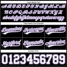 Load image into Gallery viewer, Custom Black White Purple-Gray Authentic Basketball Shorts