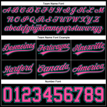 Load image into Gallery viewer, Custom Black Pink-Aqua Authentic Basketball Shorts