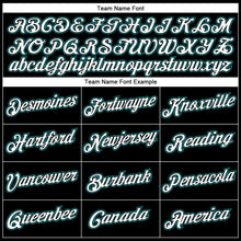 Load image into Gallery viewer, Custom Black White-Teal Performance T-Shirt