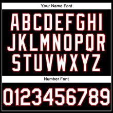 Load image into Gallery viewer, Custom Black White-Red Performance T-Shirt