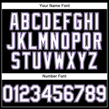 Load image into Gallery viewer, Custom Black White Purple-Gray Performance T-Shirt