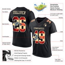 Load image into Gallery viewer, Custom Black Vintage Puerto Rican Flag-City Cream Mesh Authentic Football Jersey