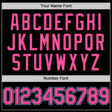 Load image into Gallery viewer, Custom Black Pink Pinstripe Light Blue Authentic Sleeveless Baseball Jersey