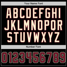 Load image into Gallery viewer, Custom Black Cream Pinstripe Crimson Authentic Sleeveless Baseball Jersey