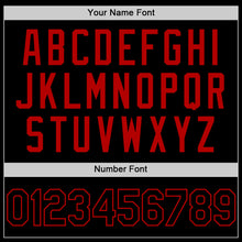 Load image into Gallery viewer, Custom Black Red Authentic Sleeveless Baseball Jersey