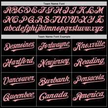 Load image into Gallery viewer, Custom Black Medium Pink Authentic Sleeveless Baseball Jersey