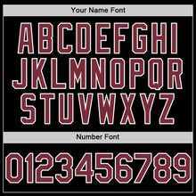 Load image into Gallery viewer, Custom Black Burgundy-White Mesh Authentic Throwback Baseball Jersey