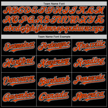 Load image into Gallery viewer, Custom Black Orange-White Mesh Authentic Throwback Baseball Jersey