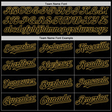 Load image into Gallery viewer, Custom Black Old Gold Mesh Authentic Throwback Baseball Jersey