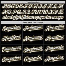 Load image into Gallery viewer, Custom Black White-Old Gold Mesh Authentic Throwback Baseball Jersey