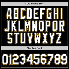 Load image into Gallery viewer, Custom Black White-Old Gold Mesh Authentic Throwback Baseball Jersey