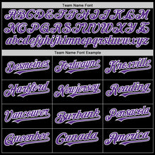 Load image into Gallery viewer, Custom Black Purple-White Mesh Authentic Throwback Baseball Jersey