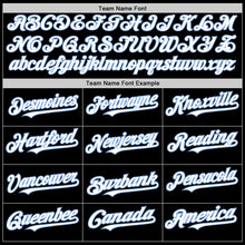 Load image into Gallery viewer, Custom Black White-Light Blue Mesh Authentic Throwback Baseball Jersey