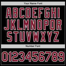 Load image into Gallery viewer, Custom Black Crimson-White Mesh Authentic Throwback Baseball Jersey