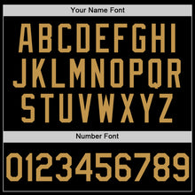 Load image into Gallery viewer, Custom Black Old Gold Mesh Authentic Throwback Baseball Jersey