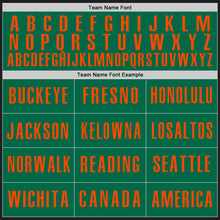 Load image into Gallery viewer, Custom Black Kelly Green-Orange Authentic Baseball Jersey
